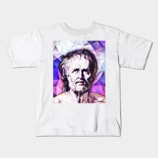 Lucius Annaeus Seneca Pink Portrait | Lucius Annaeus Seneca Artwork 8 Kids T-Shirt